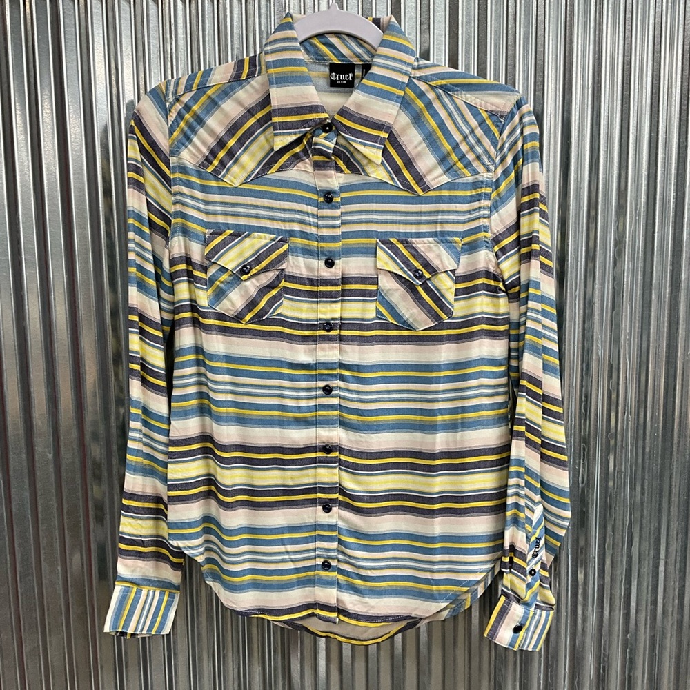 Cruel Girl Long Sleeve Button Down